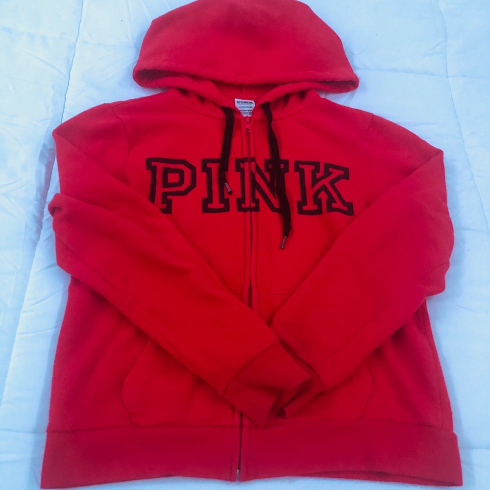 red vs pink zip up hoodie